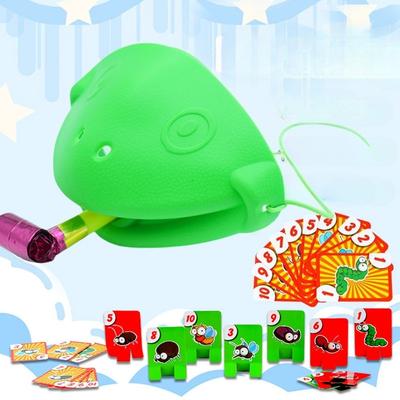 Masque de lézard grenouille, langue remuante, cartes à lécher, jeux de société pour enfants, jouets de fête en famille, anti-stress, Puzzle de bureau amusant