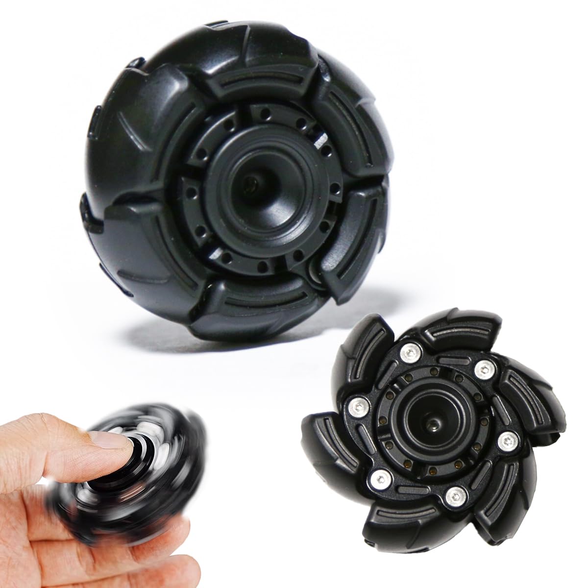 

SALUDABLE Fidget Toy Hand Spinner Gadget Time Killer Hand Play for Adults Sensory Stimulation (Black) чёрный