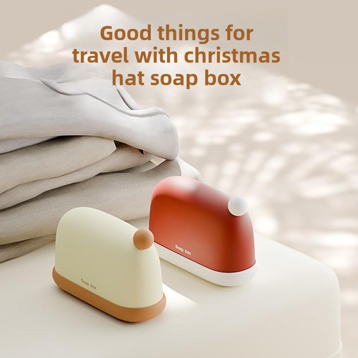Christmas Shape Travel Soap Box Sealed Waterproof Soap Box Creative Wash Soap Box Travel Business Trip Dedicated Portable Soap Box