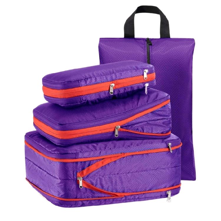 4Pcs Easy to Use Storage Compressors Convenient Travel Packing Solution Waterproof Storage Cubes for Comforters фиолетовый 2790₽