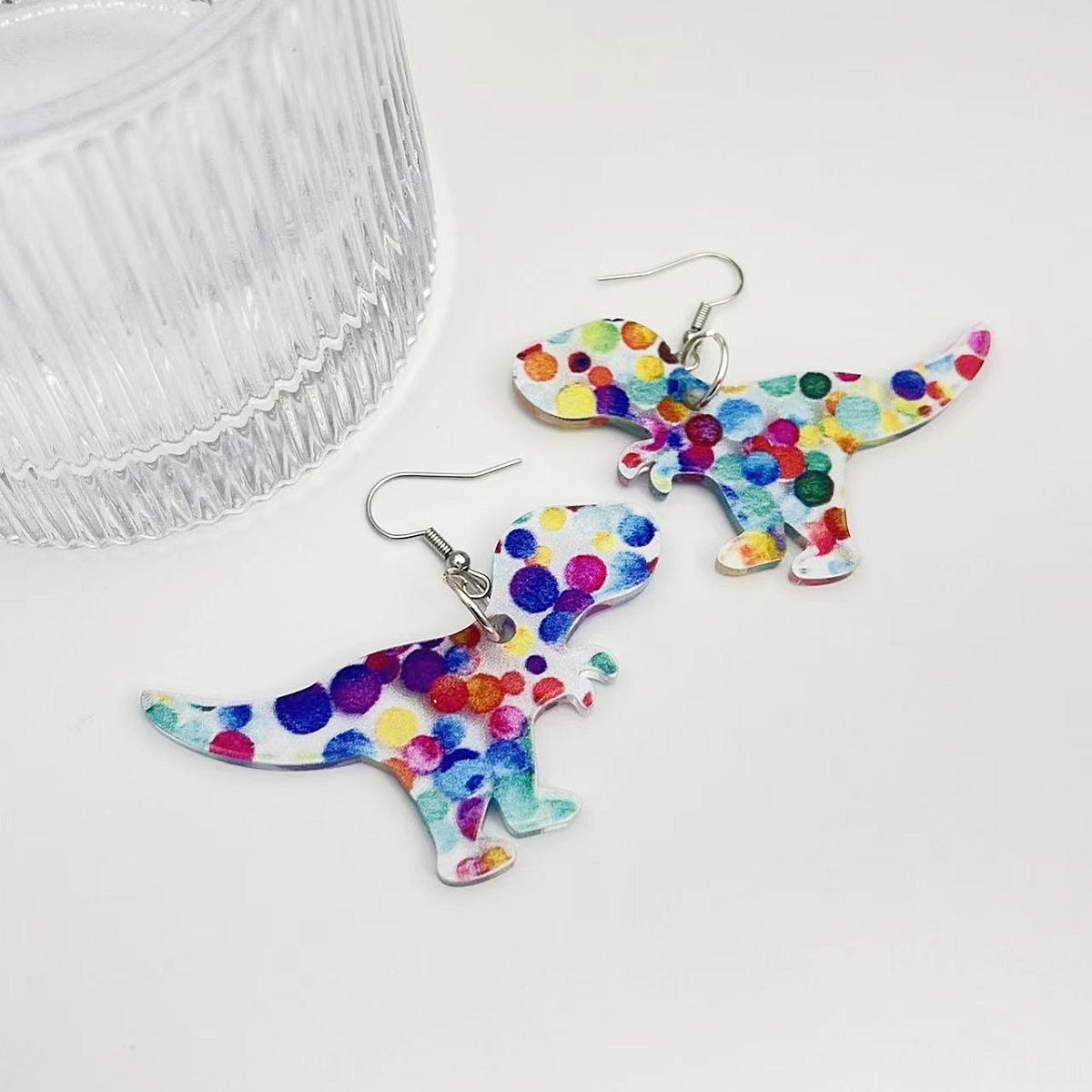 

1pcs Premium Feeling Cat Dinosaur Earrings Classic Versatile Niche Animal Series Acrylic Ear Jewelry
