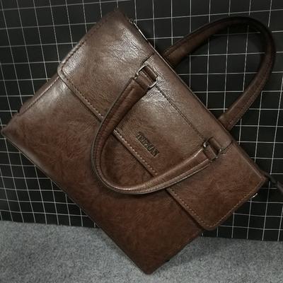 Mens Gentleman Busis Shoulder Bag Male Messenger Bags Solid Color Crossbody Bags Casual Handbag BK2