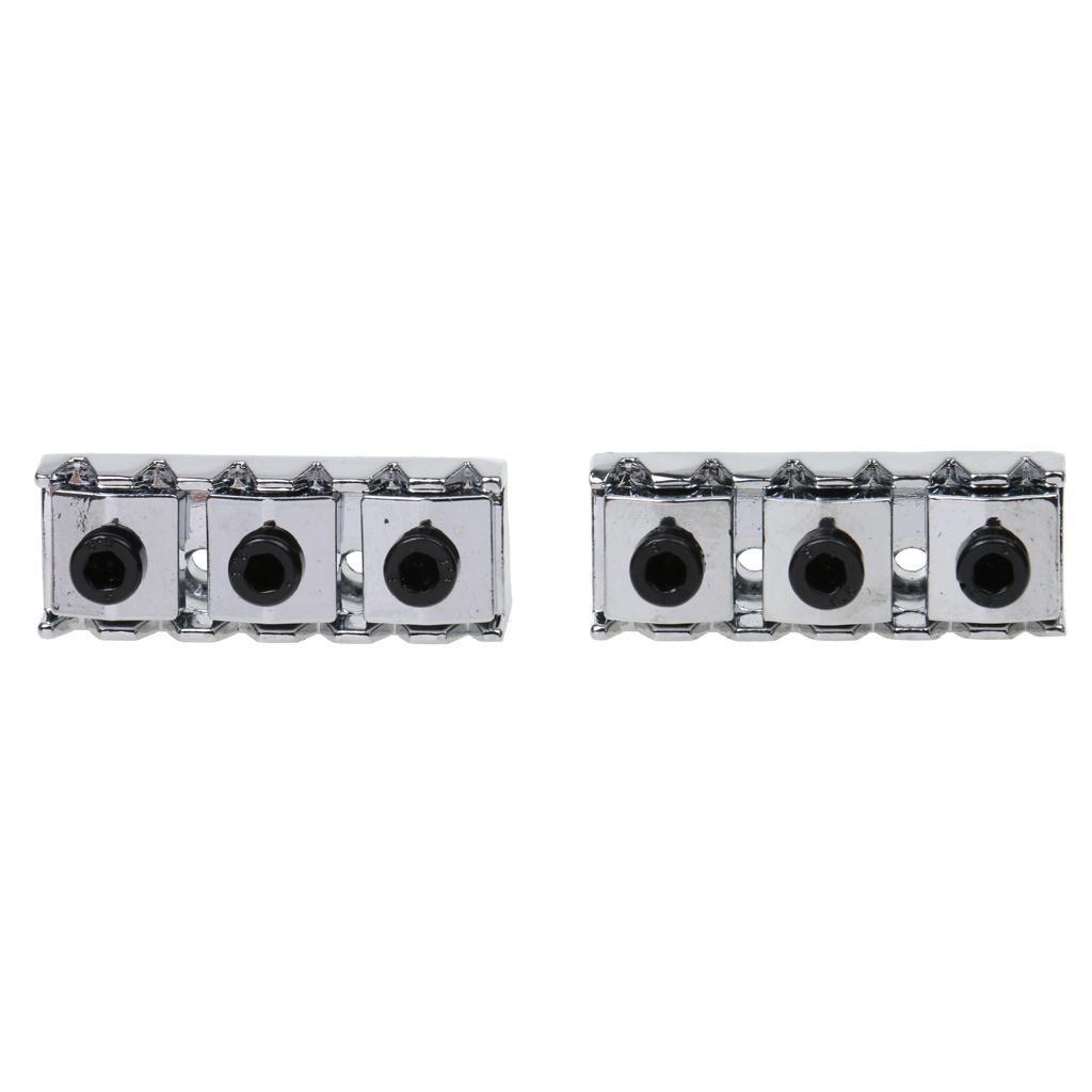 2x Silver Metal Locking Nut String Lock for Floyd Rose Style Electric Guitars
