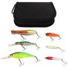 Plastic Fishing Lures Baits Kit Set Portable Fishing Tackle Set with Storage Bag for Freshwater Saltwater