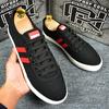 Buty wiosenne dla mężczyzn Płócienne buty codzienne Pasiasty Oddychające Płaskie buty do skateboardingu Uliczne młodzieżowe Sznurowane trampki