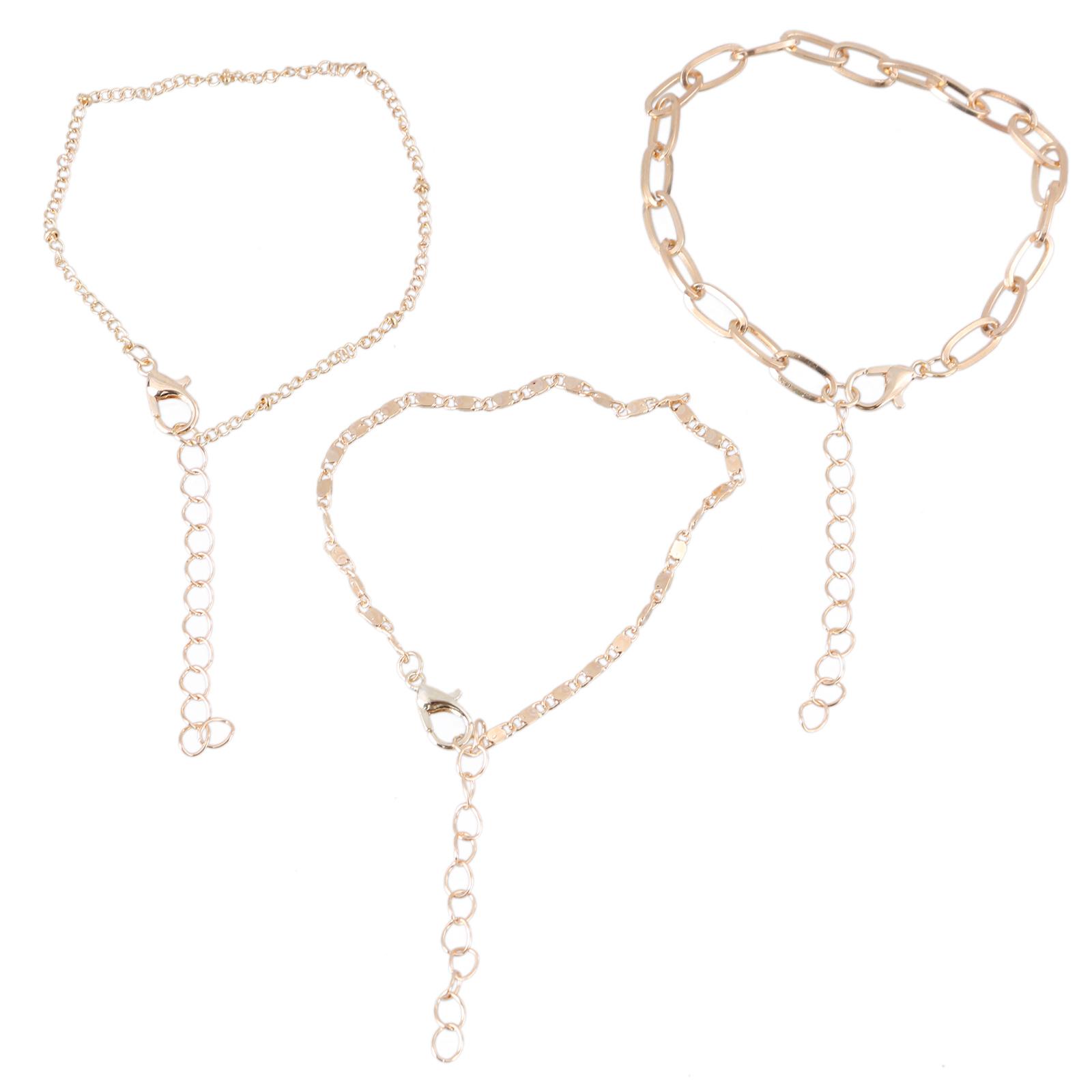 

Женский браслет из нержавеющей стали с регулируемой цепочкой, браслет на щиколотку, простой браслет-цепочка, подарок для любительницы моды 3 золотой