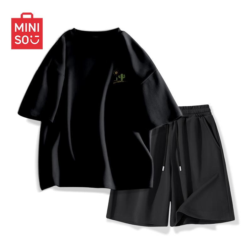 Мужской летний комплект из футболки с круглым вырезом и шорт MINISO M