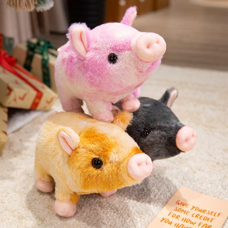 Cute Simulation Piglet Pig Doll Plush Toy Sow Zodiac Pig Doll Children Accompany Soothing Doll