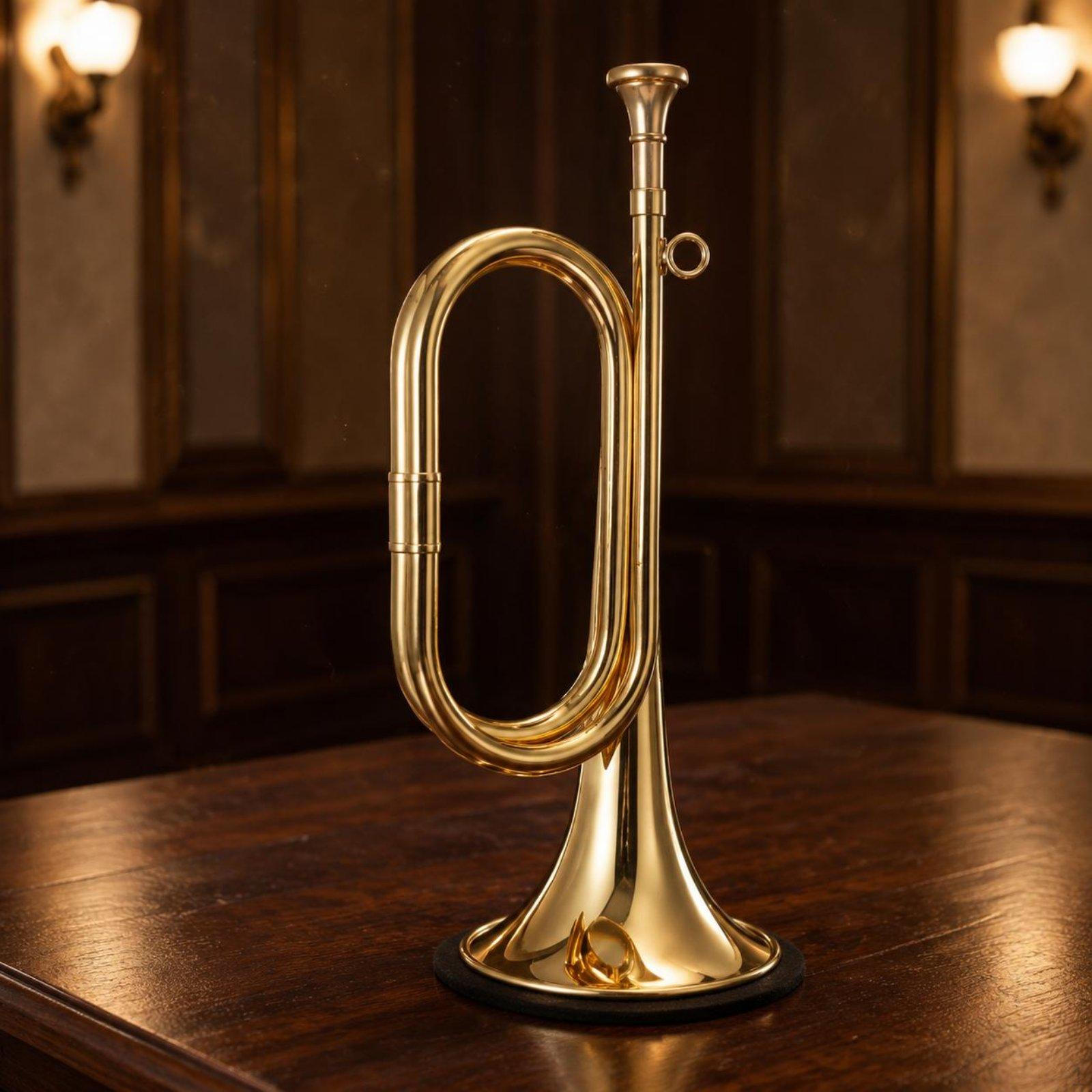Small Brass Cavalry Trumpet Polished Finish Bugle Colored 290G Small Bugle 290G