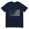 God Guns Trump Freedom Funny Camouflage Pro Gun Usa Flag TShirt