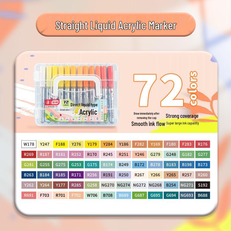 Zhi Jin Soft Tip Liquid Acrylic Marker - Opaque Watercolor Graffiti Pen