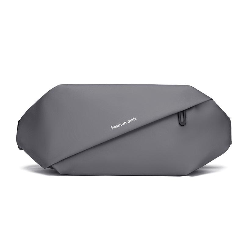 

Мужская нагрудная сумка, поясная сумка, повседневная простая сумка через плечо, передняя сумка кросс-боди, трендовая сумка серый