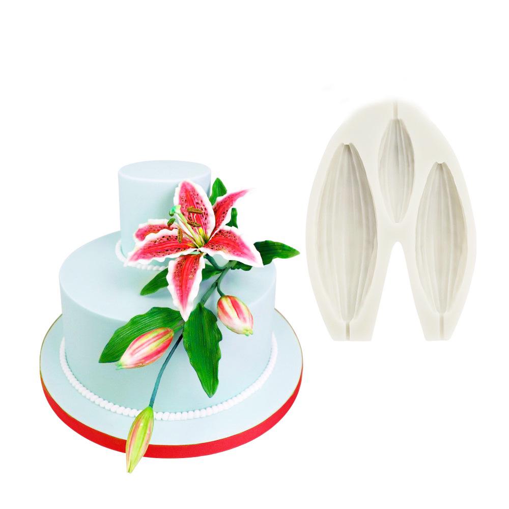 Peruanische Lilie Blütenblatt Veiner Silikonform Kuchenformen DIY handgefertigte Form für Fondant Blume Kuchen dekorieren Werkzeug