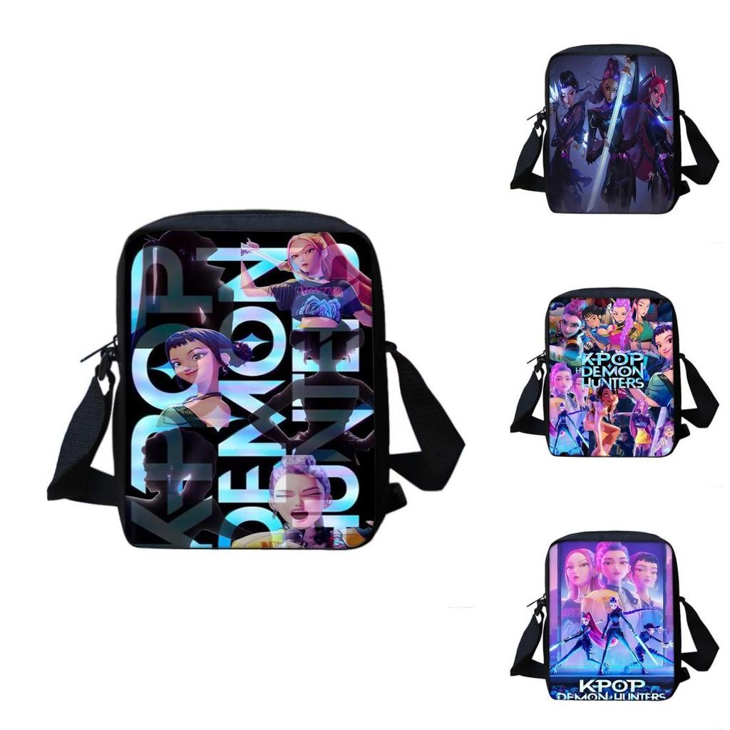 Borsa a tracolla Kpop Demon Hunters con design stampato per studenti delle scuole medie