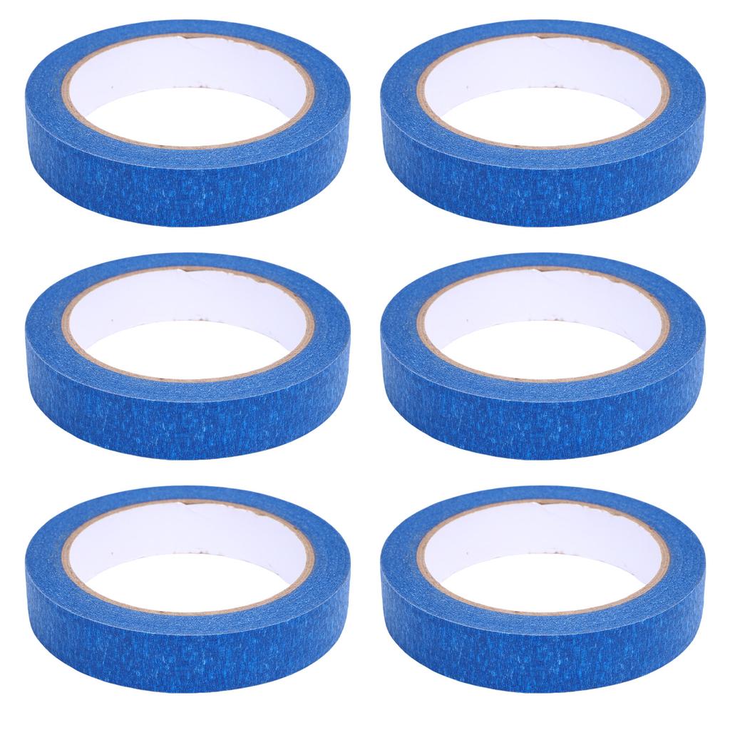 Blue Painters Tape 20mmx30m 0.78inx98.43ft Masking Tape Multipurpose Paint Tape for Home Office School Craft Art 6 Rolls