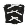 European and American style spring new women's clothing chic sexy slim bow tight love ruffle edge small vest