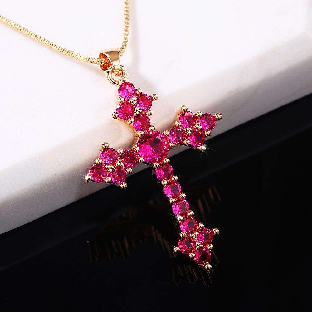 Cao Shi European & American Fashion Crystal Zircon Choker Necklace for Women