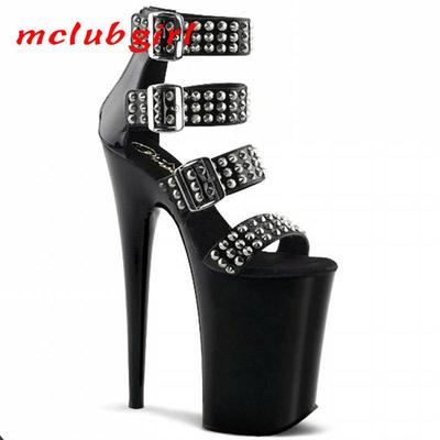 Sandale de Damă Modă Nituri Modă Toc Înalt Toc Subțire Pantofi de Dans Toc 20CM Platformă 10cm YKC