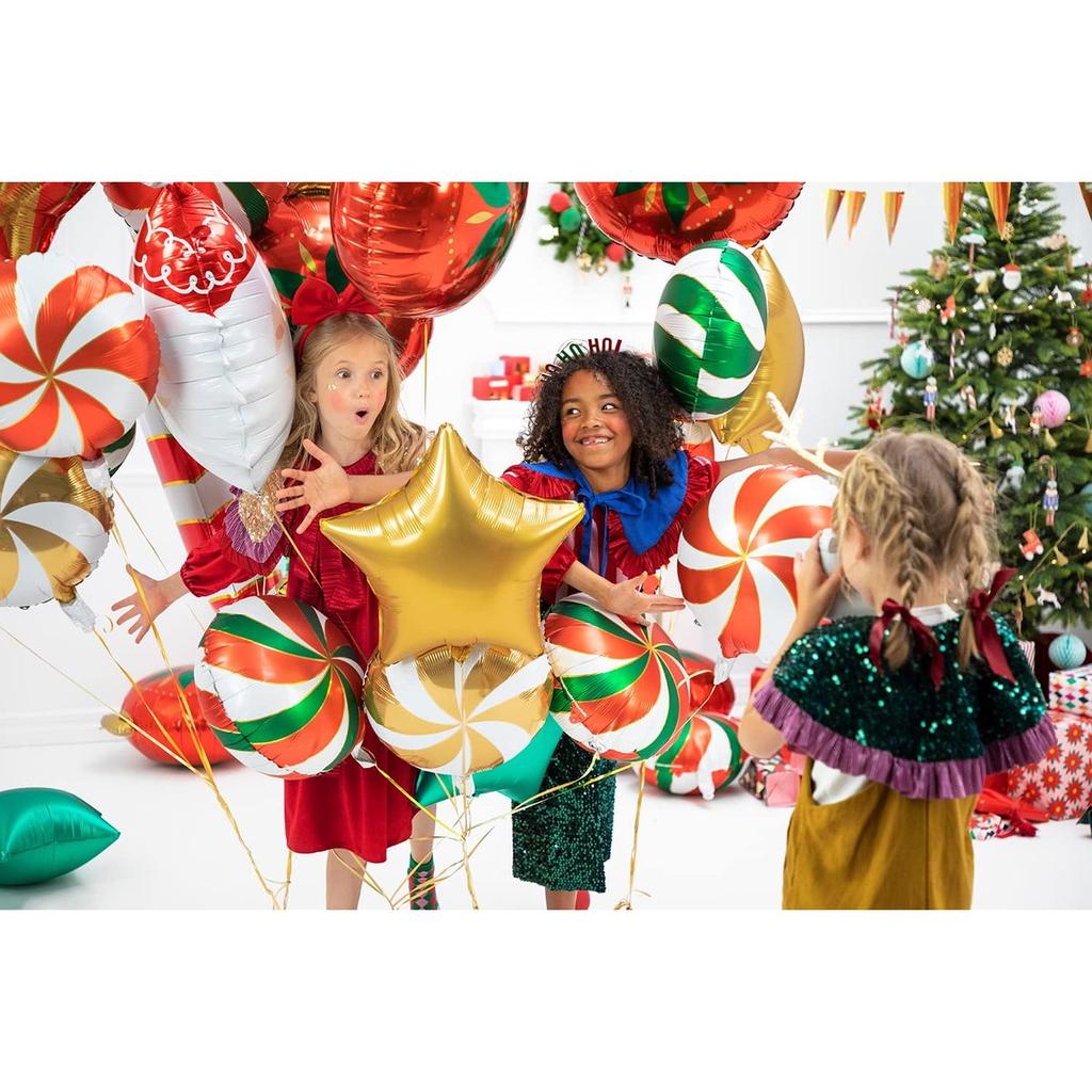 PartyDeco Gold Star Foil Balloon 48cm FB3S-019 Metallic Star-Shaped Aluminium Balloon for Party and Event Decorations