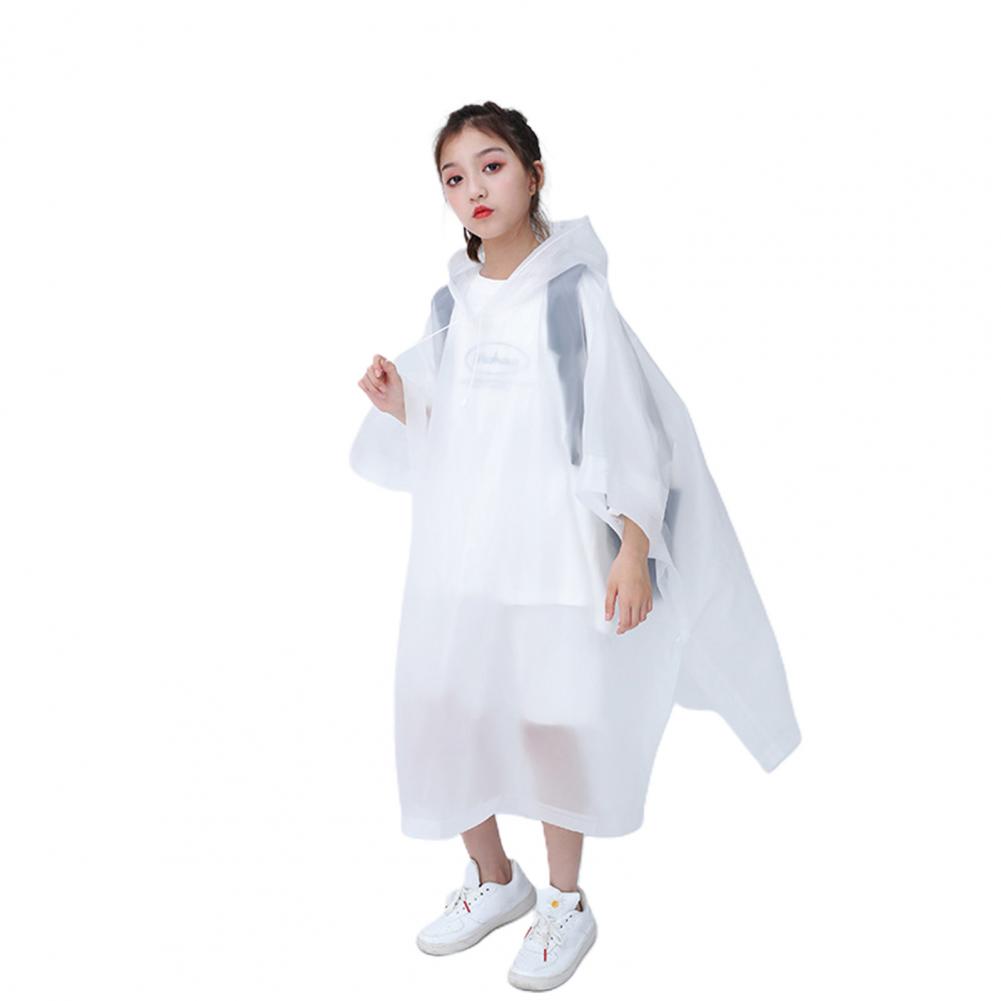 Kinder Erwachsene Wasserdichter Regenmantel Wiederverwendbarer EVA Regenponcho Für Kinder Mädchen Frauen Transparent Klar Regenbekleidung Anzug Für Studenten