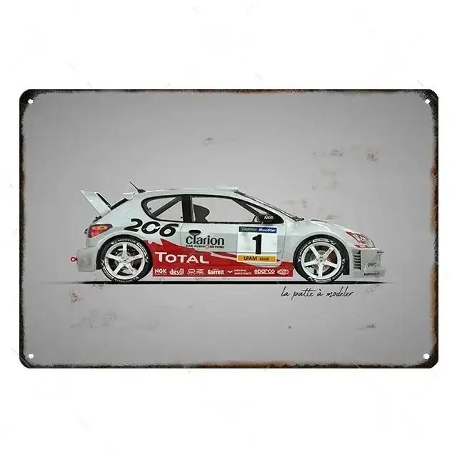 F1 Racing Posters Vintage Metal Tin Signs Decor World Famous Cars Retro Decorative Tin Sign Auto Club Pub Bar Room Wall Art