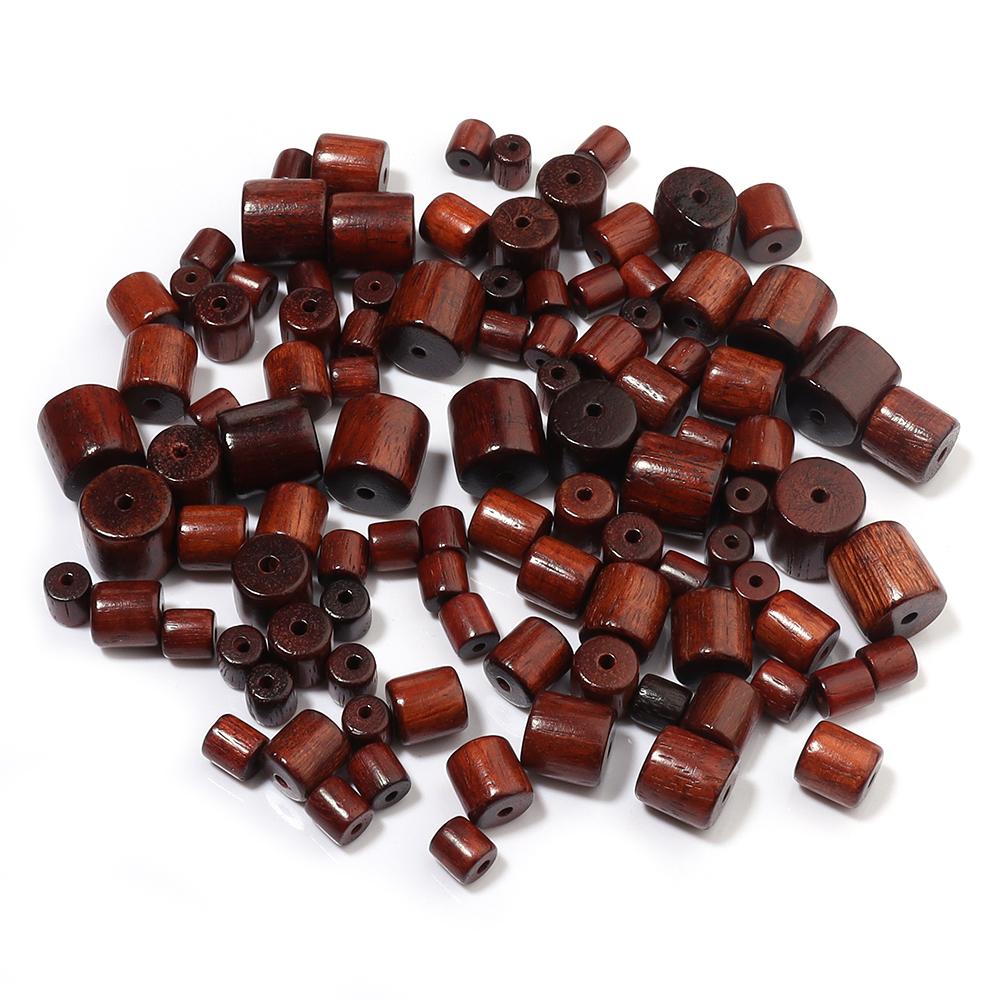 

20-50 pcs/Lot Barrel Shape Beads Natural Wooden Loose Spacer Beading for DIY Necklace Bracelet Jewelrys Makings 10mm