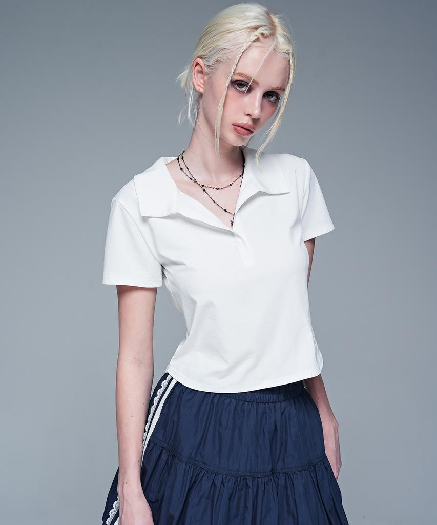 AVANDRESS Dion Sorona Open Collar Tee_3 Colors