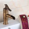 All Brass Luxury Single-hole Antique European Bathroom Sink Cold and Hot Water in the Washroom Basin Faucets Mixer Sink Tap