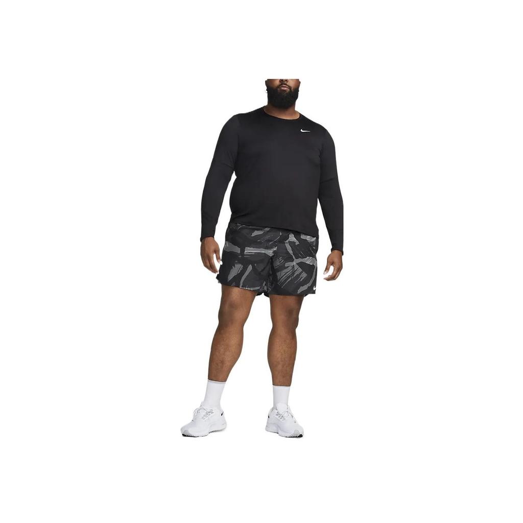 Nike Elastic Waist Printed Straight Leg Shorts Men Bottoms Black DQ4727-010