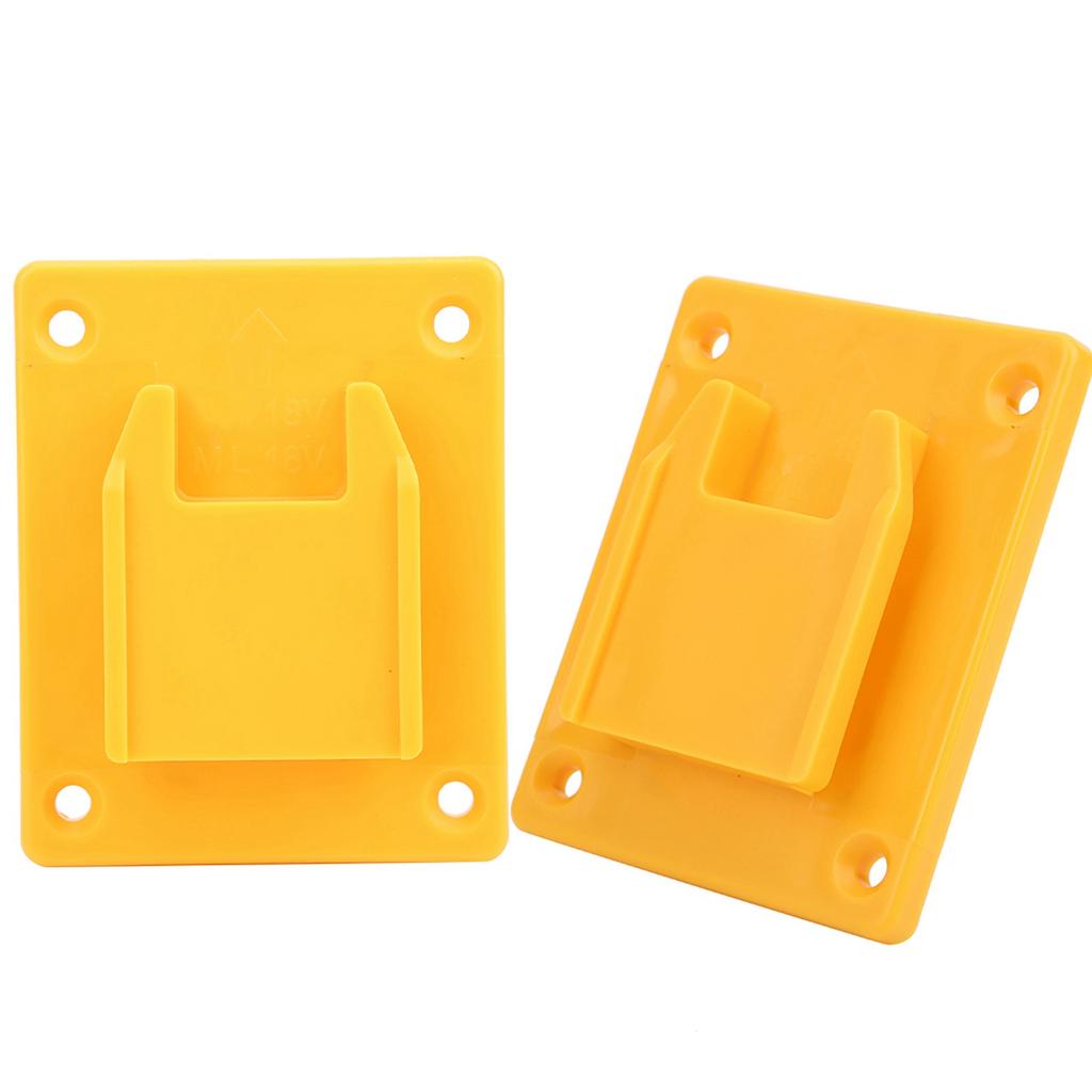 2PCs Suitable for Milwaukee M18 18v  20V Power Tool Machine Wall Shelf Fixing Devices Jaune