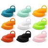 4Pcs Replacement Milk Bottle Caps Silicone Leak Proof Milk Cup Lids Spare Parts Reusable Bottle Cap Cover for Stanpac & Libbey