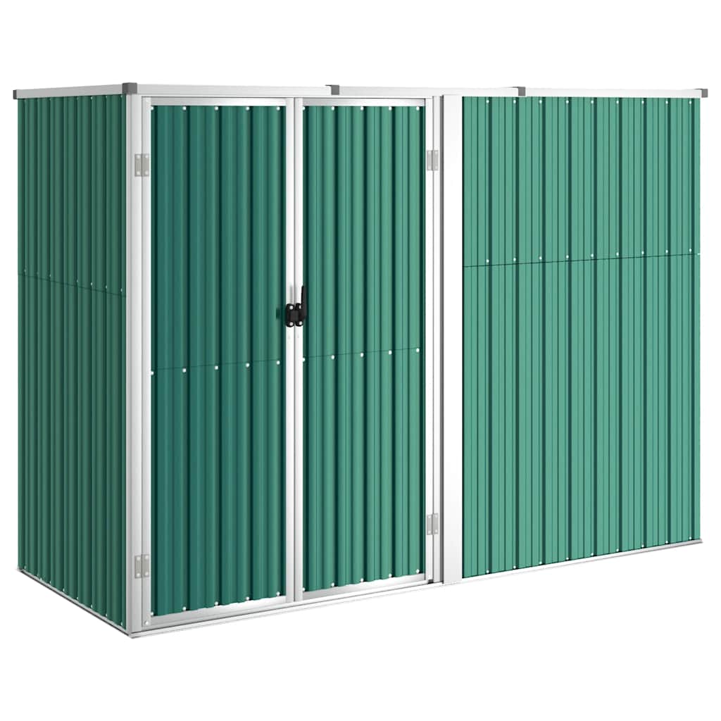 Vidaxl Szopa Ogrodowa, Zielona, 225X89X161 Cm, Stal Galwanizowana