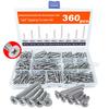 Carbon Steel Nickel-plated/blackened 360pcs Cross Countersunk Head Self-tapping Wood Screw Set M3M3.5M4 Flat Head Self-tapping