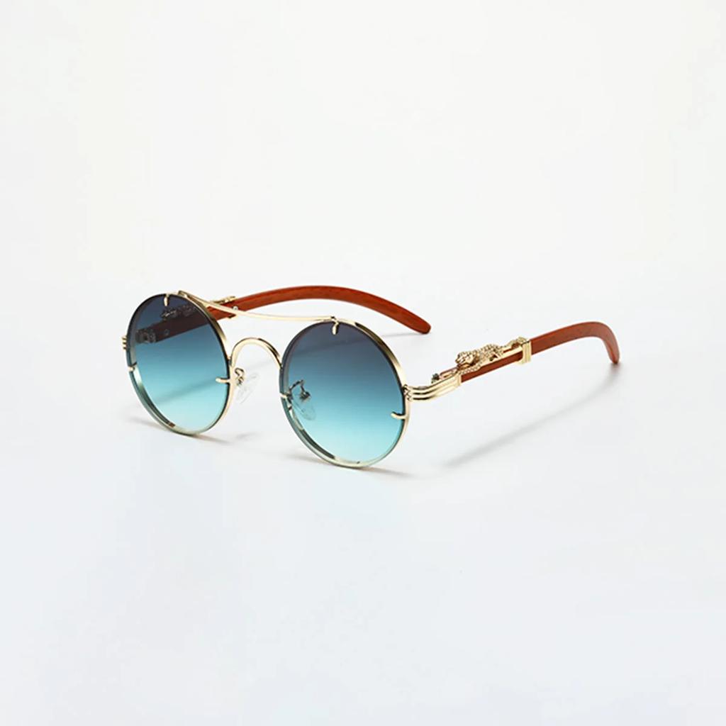 Retro Oval Metal Sunglasses for Women Men Luxury Fashion Brand Punk UV400 Stylish Shades Unisex