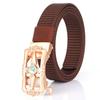 New Women'S Commuting Belt With Automatic Buckle Nylon Waistband, Outdoor Leisure Versatile Double-Layer Thick Belt