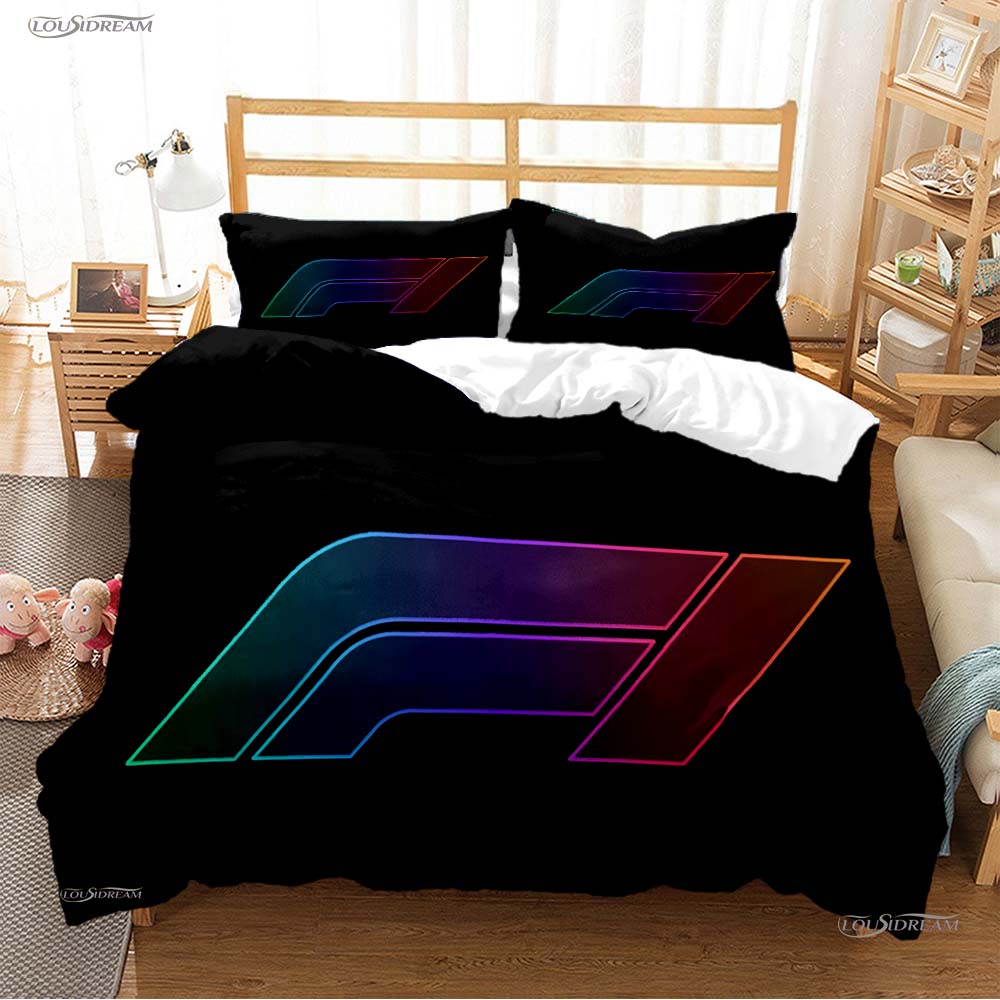 Formula 1 Duvet Cover Comforter Racing Enthusiast Bedding Sets Soft Quilt Cover and Pillowcases Teens Single/Double/Queen/King