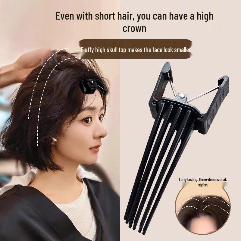 Fluffy High Crown Hair Root Positioning Clip for Women s Side Bangs - Seamless Duckbill Clip