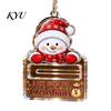 Holiday Party Favor Decor Christmas Money Holder Ornaments, Acrylic Gingerbread Snowman Santa Cash Stocking Stuffer for Gift Xmas Tree, Home