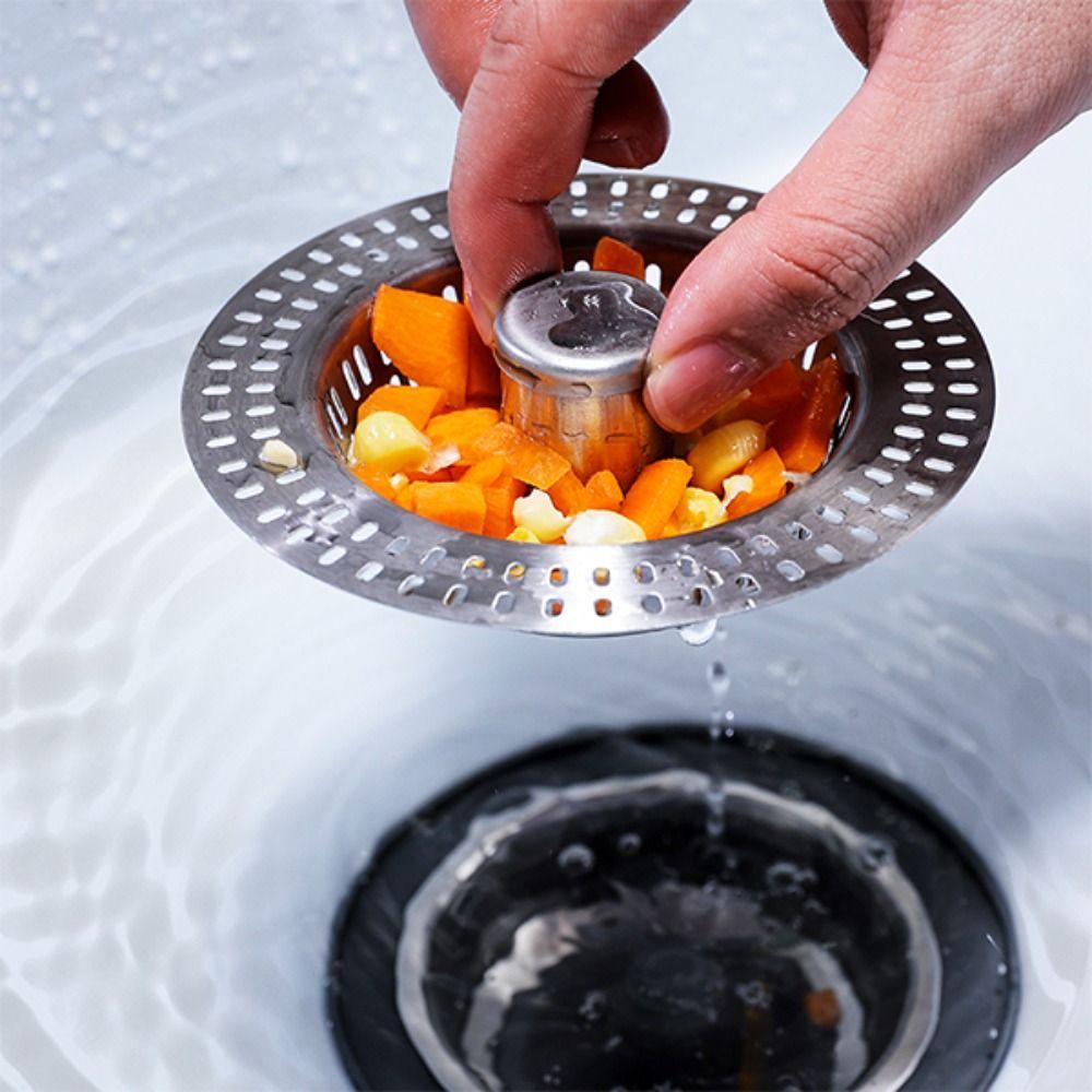 Abspringender 3-in-1 Küchenspülenablaufsieb Küchenspülenstöpsel für US-Standard 3-1/2" Ablauf