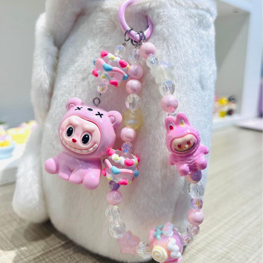 Flocking Wizard Keychain Doll Pendant Internet Celebrity Cute Cartoon Bag Accessories Gift