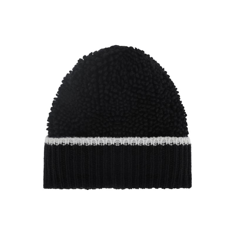 CHANEL [24K] logo decoration velvet hat, same style for men and women, couple style, black