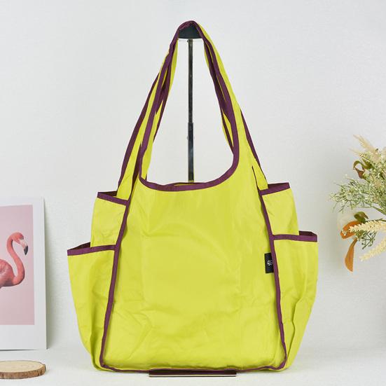 Handbag Foldable Large Capacity Tote Bag Washable Reusable Shopping Bag Casual Style Shoulder Bag for Household