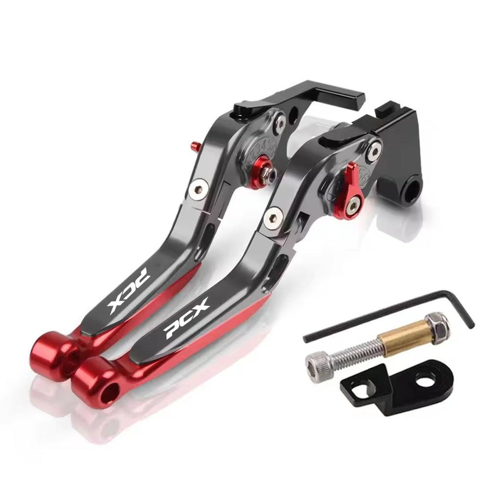 DOMOPAY Fits PCX125 PCX160 ABS Version 2025 2024 Brake Lever with Parking Adjustable Folding Specially Modified Brake Horn 2023-2020, Function,
