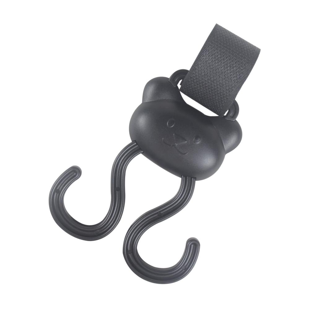 Adjustable Stroller Accessory Hanger Clip Double Hook Designing Easy Installation No Tools Required for Busy Parents