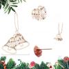 Wooden Christmas Whimsical Decorations Including Laser Cut Bells For A Joyful Celebration