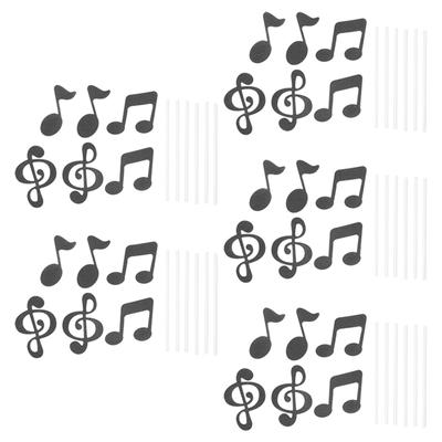 Bueno-30 Piezas Notas Musicales Temática Topper para Magdalenas Tarjeta de Inserto para Tarta Decoración de Topper para Tarta de Boda