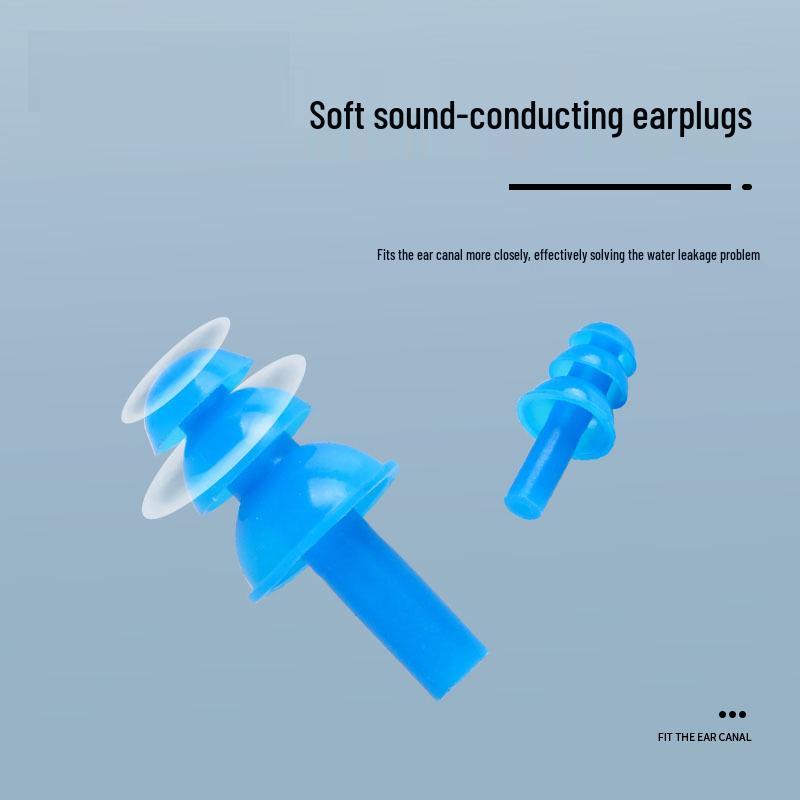 Silicone Earplugs and Nose Clip Set for Swimming - Waterproof Gear for Children and Adults