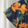Boys Summer Lightweight Breathable Short Sleeve Floral Shirt Korean Trendy Top