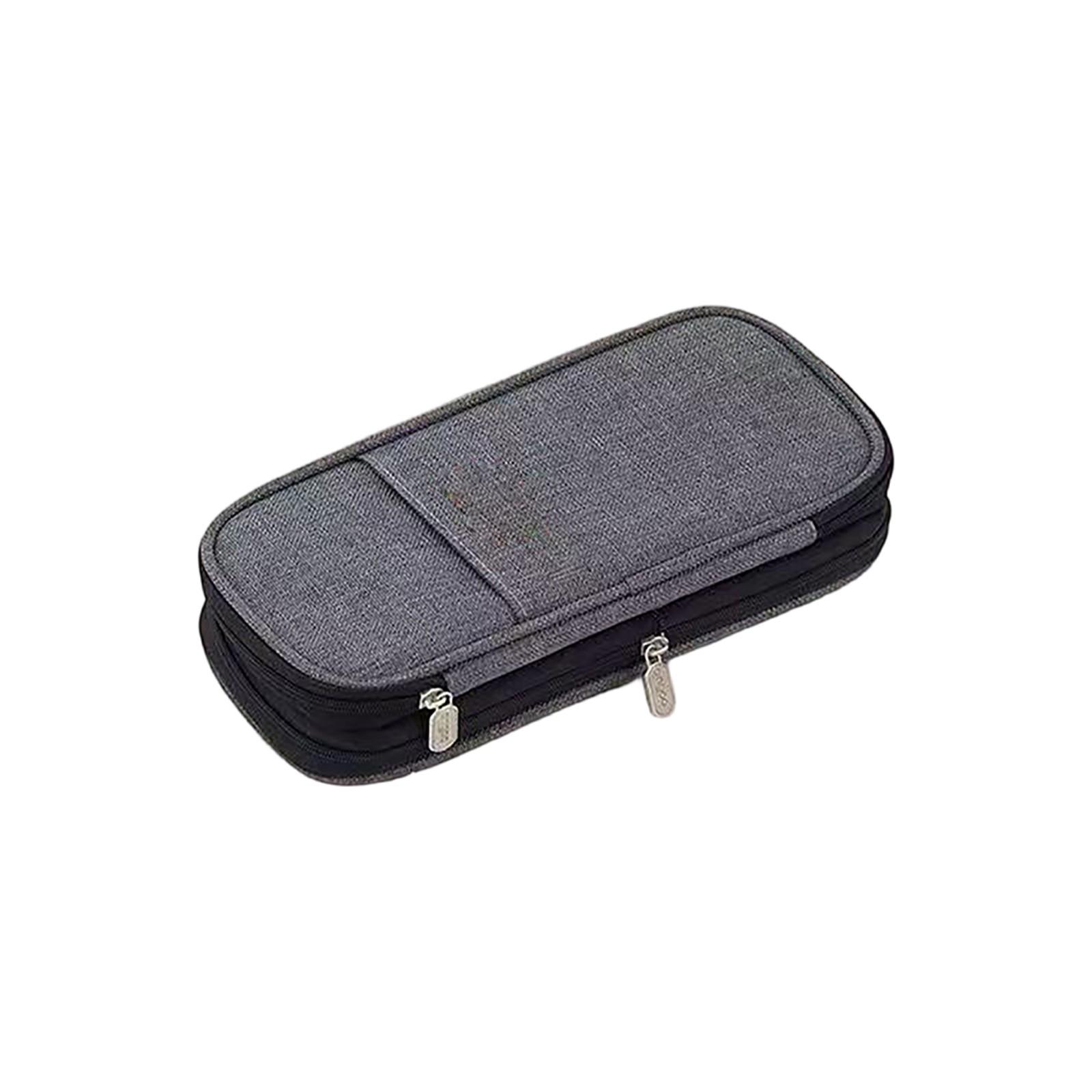 

Высококачественный пенал большой вместимости в японском стиле, корейская версия, холщовая сумка для канцелярских принадлежностей для учеников средней школы, милый пенал для мальчиков и девочек One Size чёрный