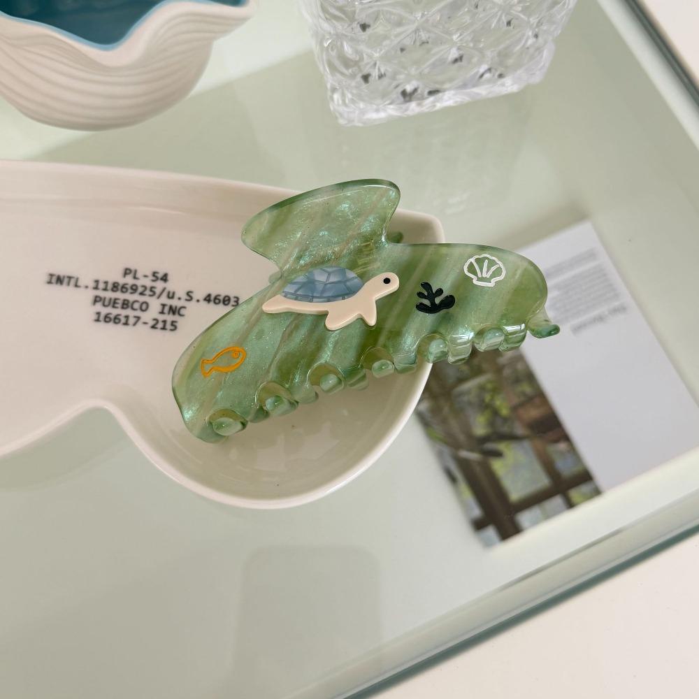 Cartoon Ocean Style Fish Hair Claw Starfish Fish Shape Grab Clip Marine Animals Hair Clip Vacation Style 5